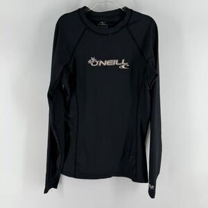 O'Neill Basic 50+ UV Rash Guard Womens M Black Sun Protection Performance Fit